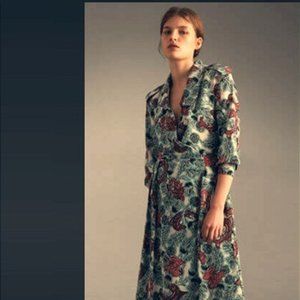 Burberry Layla Floral Silk Wrap Dress